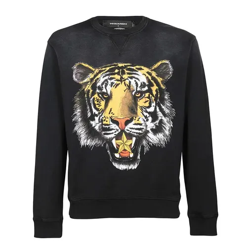 Áo Nỉ Sweater Nam Dsquared2 Tiger Mike S71GU0486 S25030 Màu Đen Size M
