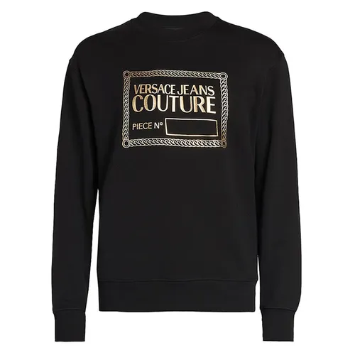 Áo Nỉ Sweater Nam Versace Jeans Couture Men's Black Sweatshirt With Logo 73GAIT11 Màu Đen Size XS