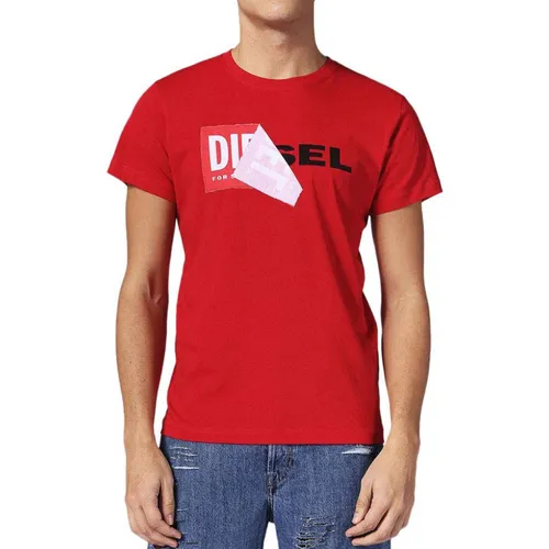 Diesel - Áo Phông Nam Diesel 41U T-Diegos-QA Maglietta Tshirt Màu Đỏ Size L - Vua Hàng Hiệu