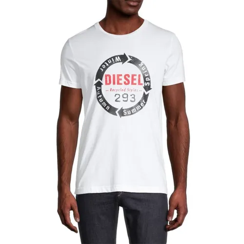 Diesel - Áo Phông Nam Diesel T-Diegos-C1 Maglietta Tshirt Màu Trắng Size M - Vua Hàng Hiệu