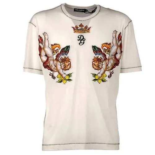 Áo Phông Nam Dolce & Gabbana D&G G8JC8ZG7OLXW0111 Tshirt Màu Trắng Size 44