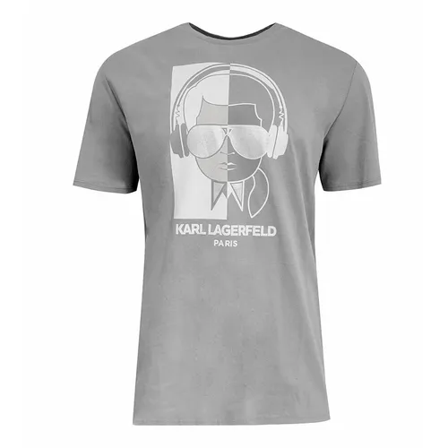 Áo Phông Nam Karl Lagerfeld Headphone Tshirt LM2G2257 GA03 Màu Xám Size L