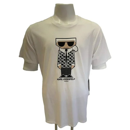 Thời trang Karl Lagerfeld - Áo Phông Nam Karl Lagerfeld Logo Graphic Tshirt LM2G2325 GB03 Màu Trắng Size L - Vua Hàng Hiệu