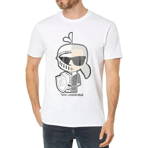 Áo Phông Nam Karl Lagerfeld Split Knight Logo Tshirt LM2G2506 GA03 Màu Trắng Size L