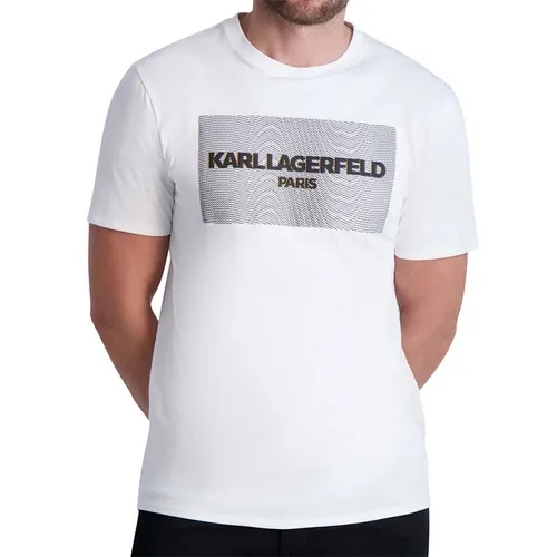 Thời trang Karl Lagerfeld - Áo Phông Nam Karl Lagerfeld White Swirl Logo Graphic Tshirt LM2G2513 GA03 Màu Trắng Size L - Vua Hàng Hiệu