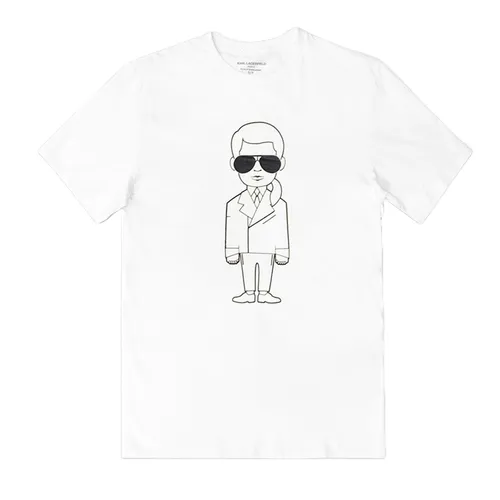 Thời trang Karl Lagerfeld - Áo Phông Nam Karl Lagerfeld White Tshirt LM1G2054 GB03 Màu Trắng Size M - Vua Hàng Hiệu