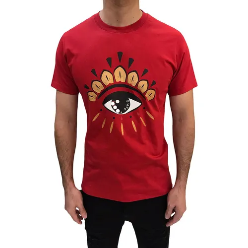 Thời trang Kenzo Áo phông - Áo Phông Nam Kenzo Red Eye Tshirt 4Y720 Màu Đỏ Size S - Vua Hàng Hiệu