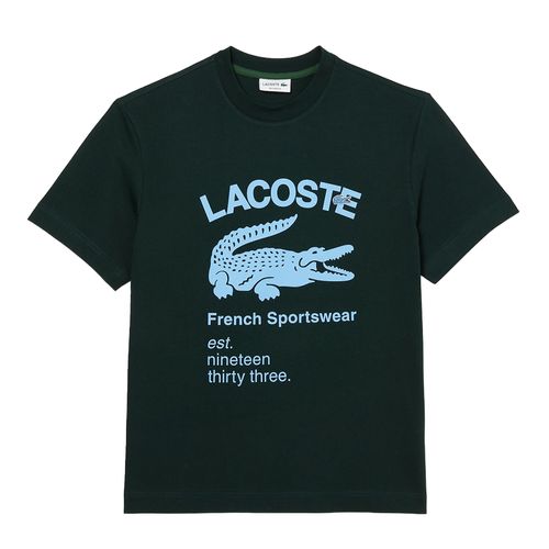 Áo Phông Nam Lacoste Men's Relaxed Fit Crocodile T-Shirt TH0085 YZP Màu Xanh Lá Size 3