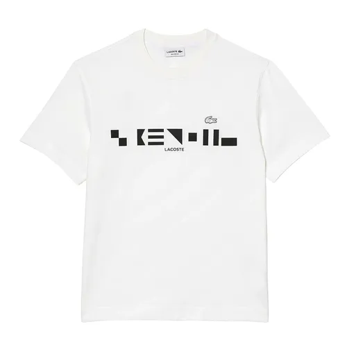 Áo Phông Nam Lacoste Men's Relaxed Fit Print T-shirt TH0411 001 Màu Trắng Size 5