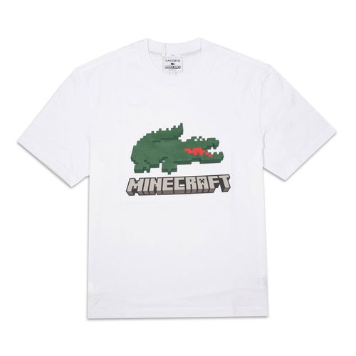 Áo Phông Nam Lacoste Minecraft Tshirt TH5038 51 001 Màu Trắng Size XL