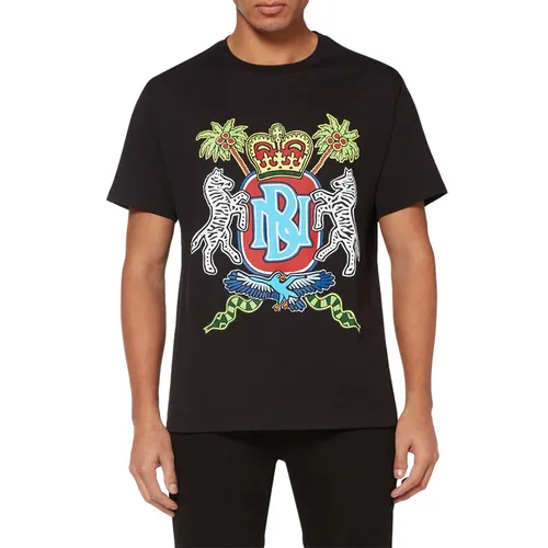 Áo Phông Nam Neil Barrett Coat Of Arms Print Tshirt BJT7688 Màu Đen Size S