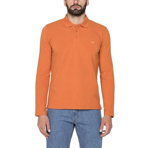 Thời trang Cam Áo Polo - Áo Polo Dài Tay Carrera Jeans Long Sleeve Polo Shirt 8220075A_390 Màu Cam Size L - Vua Hàng Hiệu