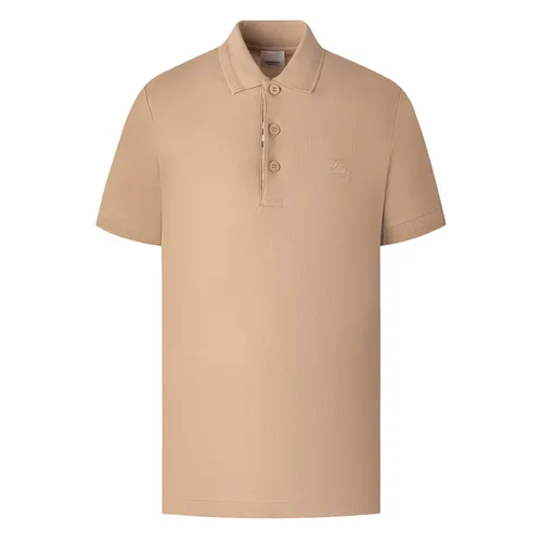 Áo Polo Nam Burberry Beige Eddie With Equestrian Knight Embroidered 8067587 Màu Be Đậm Size S