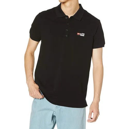 Thời trang - Áo Polo Nam Diesel T-Weet-Split Polo Shirt A00418RBAWH GA04 Màu Đen Size L - Vua Hàng Hiệu