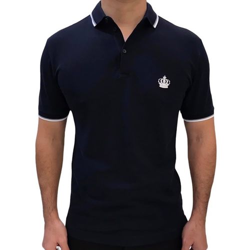 Áo Polo Nam Dolce & Gabbana D&G Polo Shirt G8GI2T Màu Xanh Navy Size 44