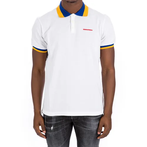 Áo Polo Nam Dsquared2 Polo Shirt S74GL0046 Màu Xanh Trắng Size S - Thời trang - Vua Hàng Hiệu