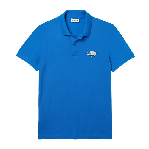 Áo Polo Nam Lacoste Regular Fit Crocodiles Organic Cotton Polo PH7965 QPT Màu Xanh Coban Size 5