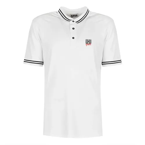 Les Hommes - Áo Polo Nam Les Hommes LHU Gang Polo Shirt UIT501 Màu Trắng Size S - Vua Hàng Hiệu