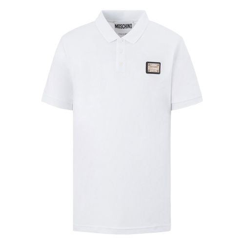 Áo Polo Nam Moschino White With Polo Plaque 211Z PT120420420001 Màu Trắng Size 46