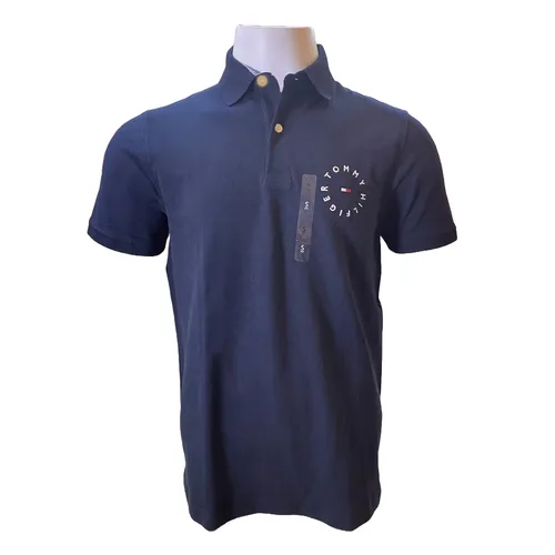 Thời trang Tommy Hilfiger Áo Polo - Áo Polo Nam Tommy Hilfiger Corp Logo Polo Shirt 78J9623 410 GD04 Màu Xanh Navy Size S - Vua Hàng Hiệu