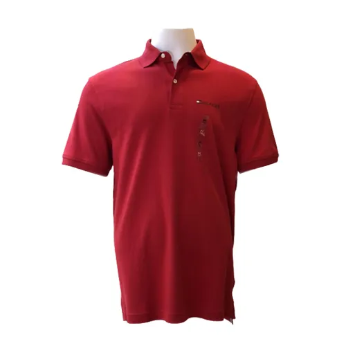 Thời trang Tommy Hilfiger Áo Polo - Áo Polo Nam Tommy Hilfiger Polo Shirt 78j5591 640 78j5592 640 GD04 Màu Đỏ Đô Size L - Vua Hàng Hiệu