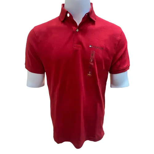 Thời trang Tommy Hilfiger Áo Polo - Áo Polo Nam Tommy Hilfiger Polo Shirt 78j5649 640 78j5650 640 GD04 Màu Đỏ Size L - Vua Hàng Hiệu