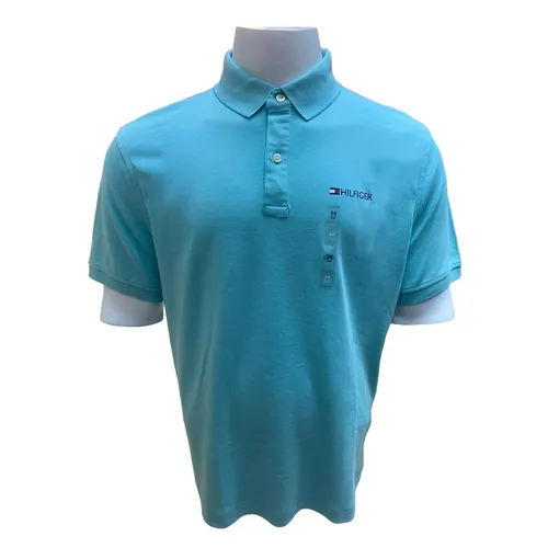 Thời trang Tommy Hilfiger Áo Polo Mỹ - Áo Polo Nam Tommy Hilfiger Polo Shirt 78j3065 430 GD04 Màu Xanh Ngọc Size L - Vua Hàng Hiệu