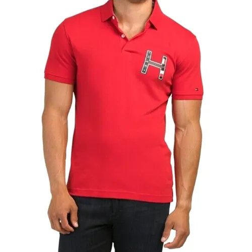 Thời trang Tommy Hilfiger Áo Polo - Áo Polo Nam Tommy Hilfiger Polo Shirt 78J9242 600 GD04 Màu Đỏ Size L - Vua Hàng Hiệu