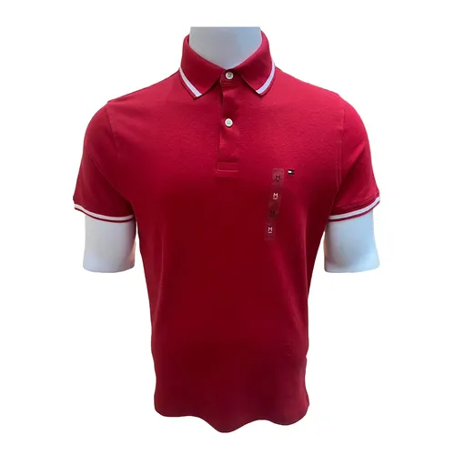 Thời trang Tommy Hilfiger Áo Polo - Áo Polo Nam Tommy Hilfiger Red Polo Shirt 78j5654 640 Màu Đỏ Size L - Vua Hàng Hiệu