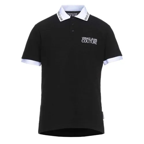 Áo Polo Nam Versace Jeans Couture Logo Embroidery Short Sleeve Shirt B3GZA72T-36571 Black Màu Đen Size S