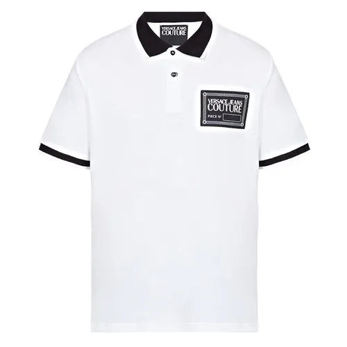 Áo Polo Nam Versace Jeans Couture Logo Polo Shirt 72GAGT04 Màu Trắng Size S