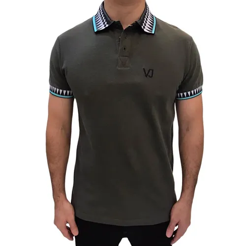Thời trang Xanh rêu - Áo Polo Nam Versace Jeans Couture VJ Polo Shirt B3GRB7P1 Màu Xanh Rêu Size XS - Vua Hàng Hiệu