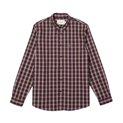 Áo Sơ Mi Dài Tay Nam Lacoste Men's Regular Fit Cotton Checked Oxford Shirt CH3983 8L1 Màu Kẻ Đỏ Size 38 - Thời trang - Vua Hàng Hiệu