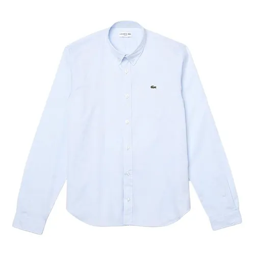 Áo Sơ Mi Dài Tay Nam Lacoste Men's Slim Fit Premium Cotton Shirt CH1843 T01 Màu Xanh Da Trời Size 41