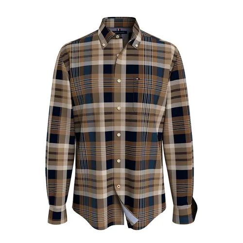 Thời trang Tommy Hilfiger Áo sơ mi - Áo Sơ Mi Dài Tay Nam Tommy Hilfiger Classic Fit Plaid Shirt 78J6515 Màu Kẻ Size L - Vua Hàng Hiệu