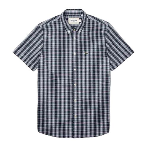 Áo Sơ Mi Lacoste Men's Slim Fit Check Stretch Oxford Cotton Shirt Size 39