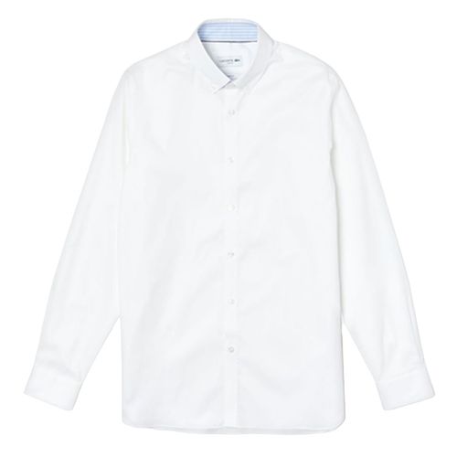 Áo Sơ Mi Lacoste Men's Slim Fit Stretch Cotton Shirt Màu Trắng Size M