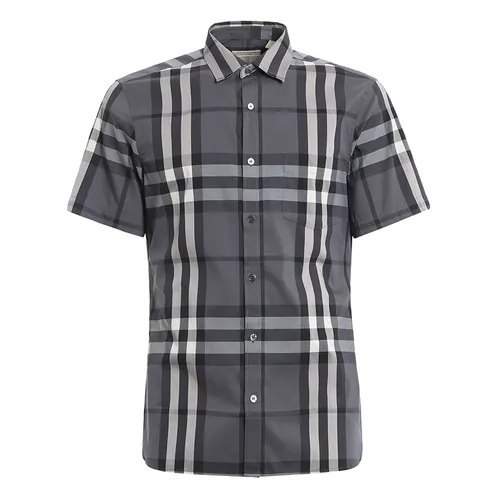Thời trang Xám Áo sơ mi - Áo Sơ Mi Nam Burberry Check Patterned Shirt 4003935 Màu Xám Size L - Vua Hàng Hiệu