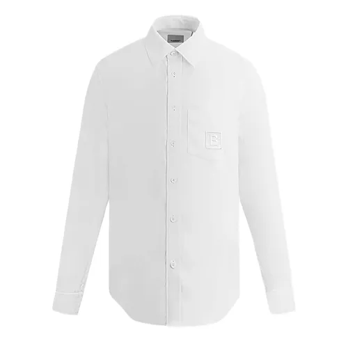 Áo Sơ Mi Nam Burberry White Letter Pattern Functional 8061860 Màu Trắng Size XS