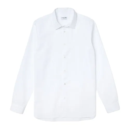 Áo Sơ Mi Nam Lacoste Slim Fit Cotton Poplin Shirt CH0141 001 Màu Trắng Size 41