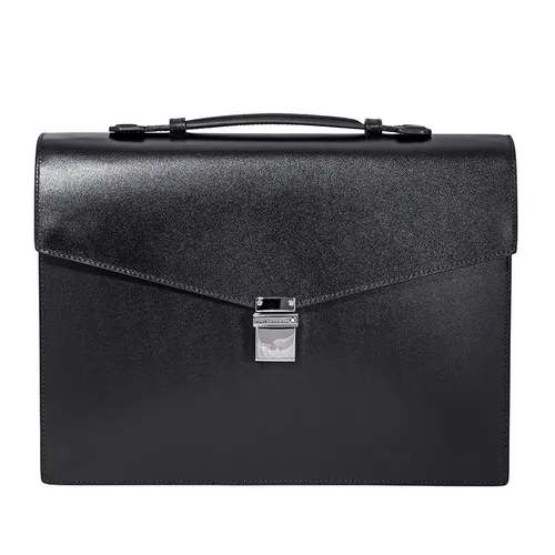 Cặp Xách Tay Nam Montblanc Meisterstuck Classic Single Gusset Briefcase Màu Đen - Túi xách - Vua Hàng Hiệu