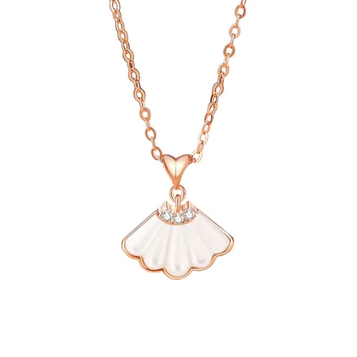 Dây Chuyền Nữ Lili Jewelry Đính Đá CZ Hình Chiếc Váy Cách Điệu LILI_494226 Màu Vàng Hồng