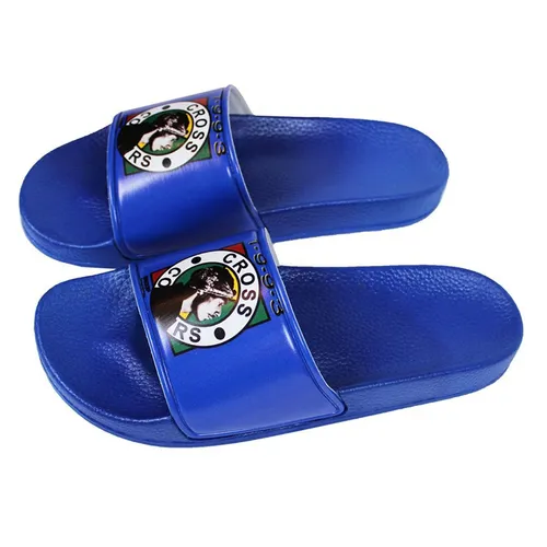 Cross Colours - Dép Cross Colours Snoop Dogg Slides Blue C314SNG-BLU Màu Xanh Size 43 - Vua Hàng Hiệu