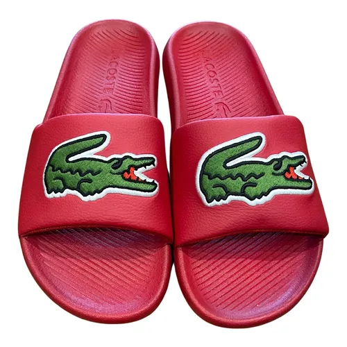 Dép Lacoste Croco Slides 38CMA0073T2Q Màu Đỏ Đô Size 43