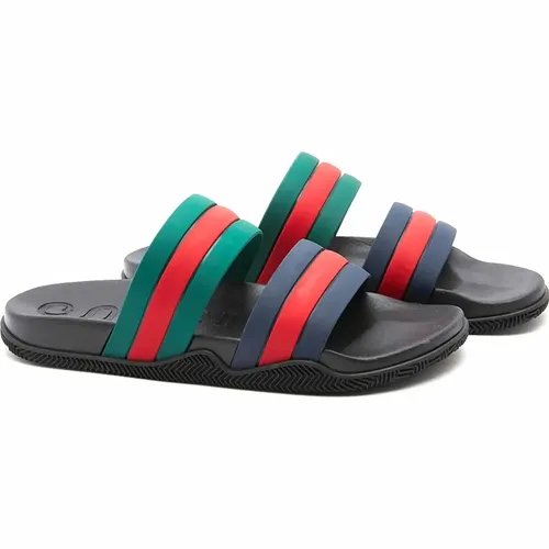 Dép Nam Gucci Agrado GRG Rubber Slide Black 692381 Phối Màu Size 41
