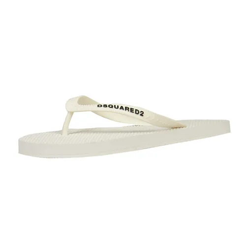 Dép Xỏ Ngón Dsquared2 Rubber Sandal Màu Trắng Size 41