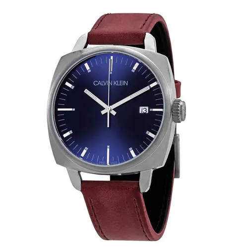 Đồng hồ - Đồng Hồ Nam Calvin Klein CK Fraternity Quartz Blue Dial Men's Watch K9N111ZN Màu Đỏ Tía - Vua Hàng Hiệu