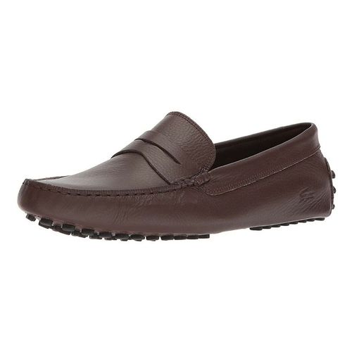 Giày Lười Nam Lacoste Concours 118 Leather Loafer Shoes 7-35CAM011811I Màu Nâu Đỏ Size 40
