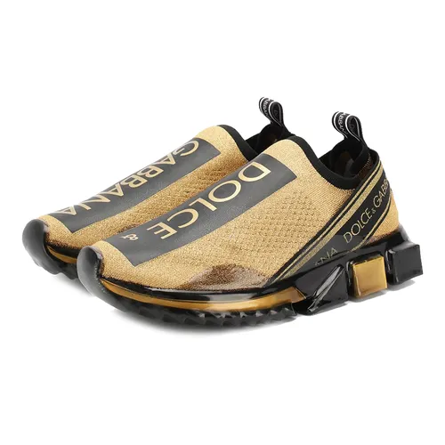 Giày Dolce & Gabbana Unisex Da / Vải - Giày Sneaker Dolce & Gabbana D&G Sorrento CS1595 Màu Đen Vàng Size 40.5 - Vua Hàng Hiệu