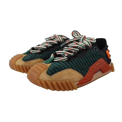 Giày Da & cao su Ý - Giày Sneaker Nam Dolce & Gabbana D&G NS1 CS1810AW241 Màu Xanh Be Size 40 - Vua Hàng Hiệu